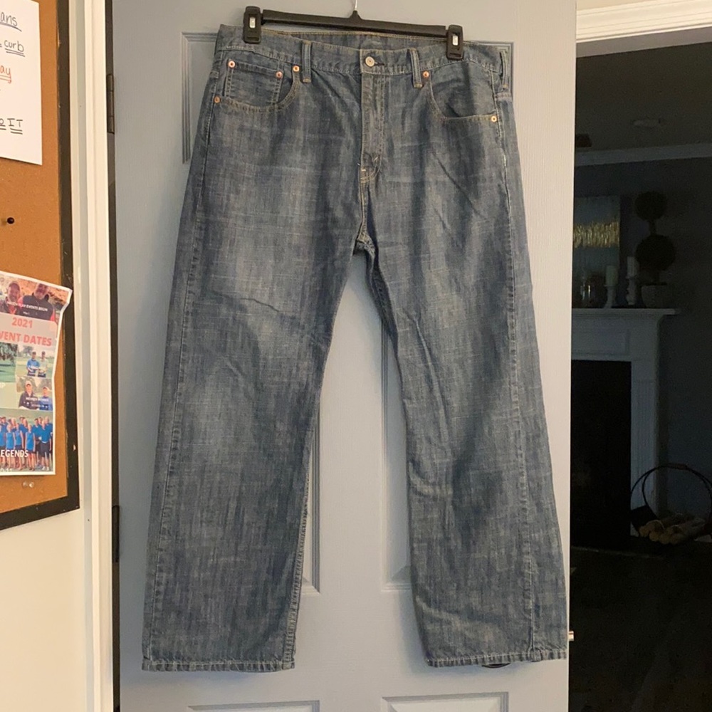Levi lightweight jeans.